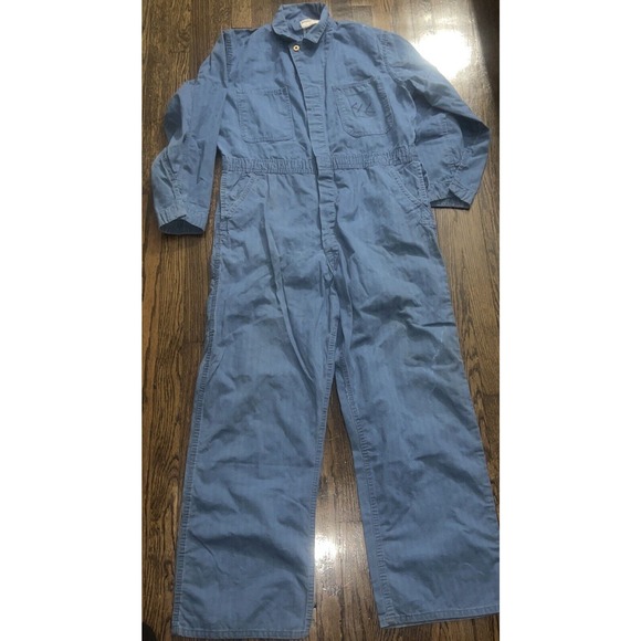 Vintage Universal Chicago Stone Cutter Sanforized Union Coveralls Overalls Sz 46 - Picture 1 of 16